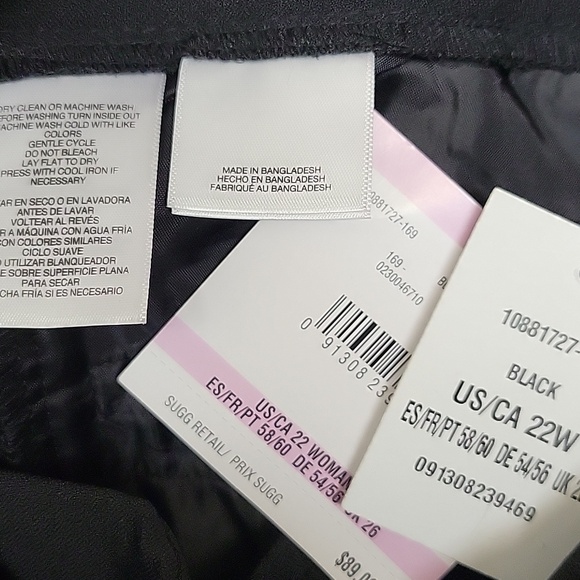 Kasper Elegant Black Women's Trousers Plus Size 22W NEW Office Workwear - Picture 5 of 9